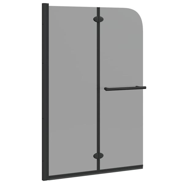 Duschabtrennung Schwarz 120 x 140 cm ESG-Glas und Aluminium