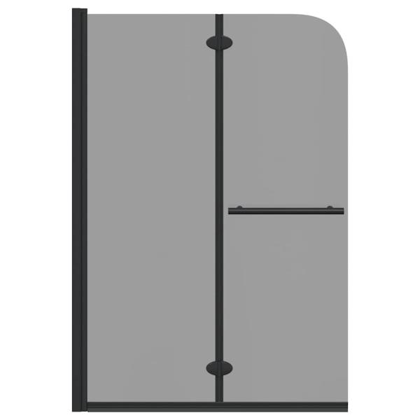Duschabtrennung Schwarz 120 x 140 cm ESG-Glas und Aluminium