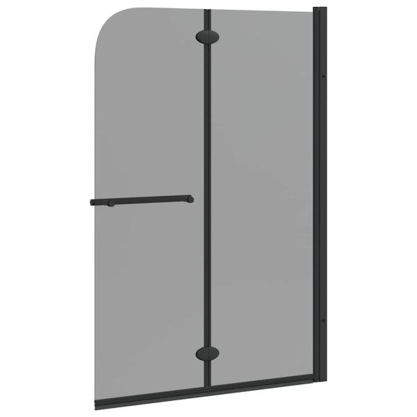 Duschabtrennung Schwarz 120 x 140 cm ESG-Glas und Aluminium