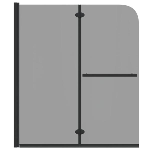 Duschabtrennung Schwarz 95 x 140 cm ESG-Glas und Aluminium