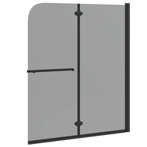 Duschabtrennung Schwarz 95 x 140 cm ESG-Glas und Aluminium