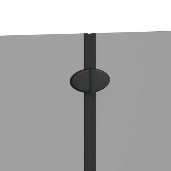 Duschabtrennung Schwarz 95 x 140 cm ESG-Glas und Aluminium