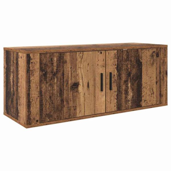 Wandmontiertes TV-Regal Wandmontiert Altholz 100 x 34,5 x 40 cm