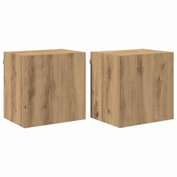 TV-Wandregale 2 pcs Artisan-Eiche 40,5x30x40cm Holzwerkstoff