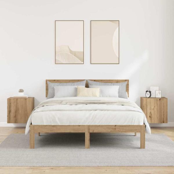 TV-Wandregale 2 pcs Artisan-Eiche 40,5x30x40cm Holzwerkstoff