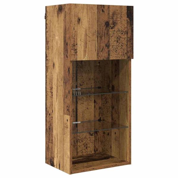 Wandmontierter TV Schrank Altholz 40,5 x 30 x 90 cm