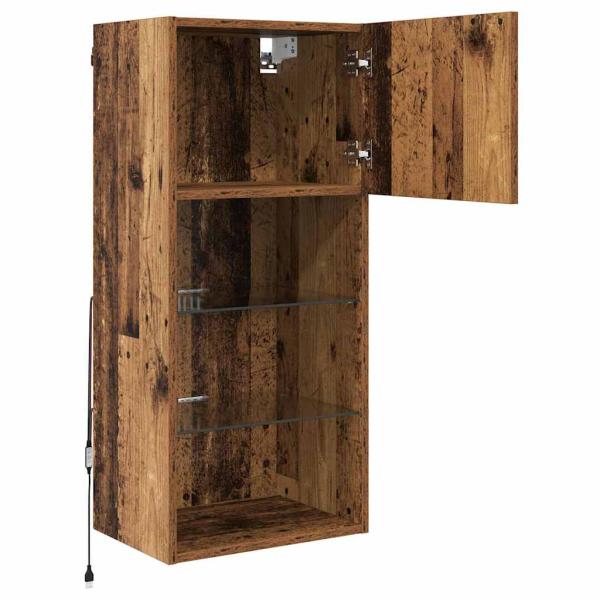 Wandmontierter TV Schrank Altholz 40,5 x 30 x 90 cm