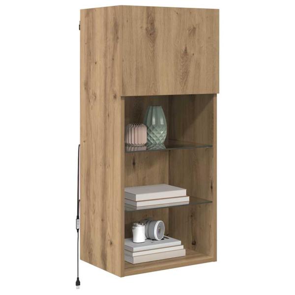 Wandmontierter TV Schrank Artisan-Eiche 40,5 x 30 x 90 cm