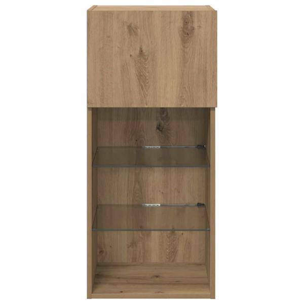 Wandmontierter TV Schrank Artisan-Eiche 40,5 x 30 x 90 cm