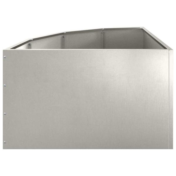 Eckpflanzer Silber 60 x 60 x 35 cm Edelstahl