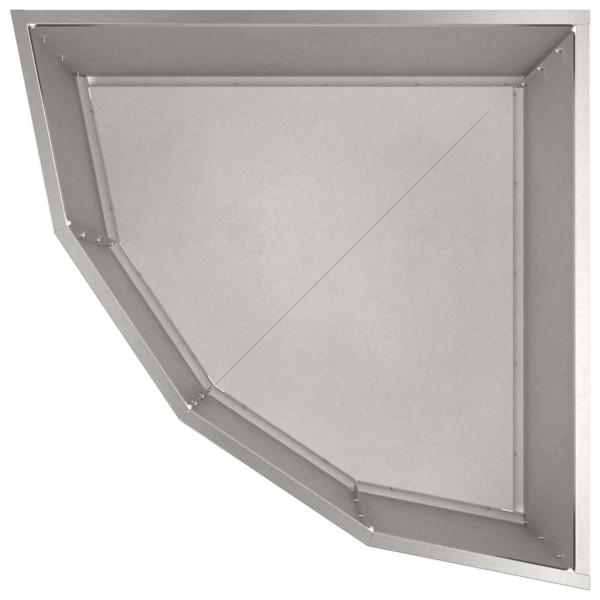 Eckpflanzer Silber 60 x 60 x 35 cm Edelstahl