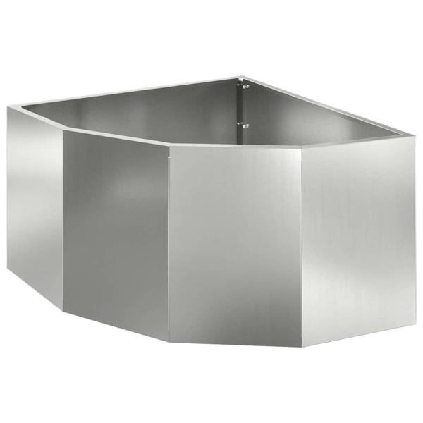 Eckpflanzer Silber 60 x 60 x 35 cm Verzinkter Stahl