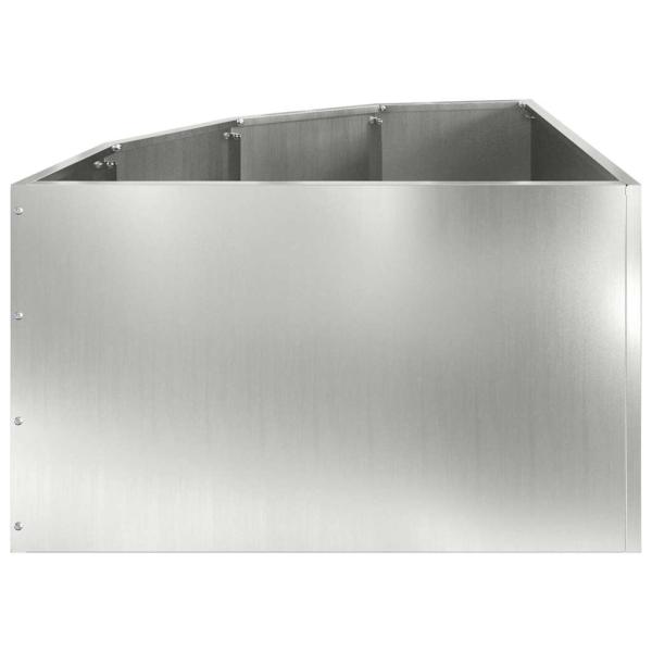 Eckpflanzer Silber 60 x 60 x 35 cm Verzinkter Stahl