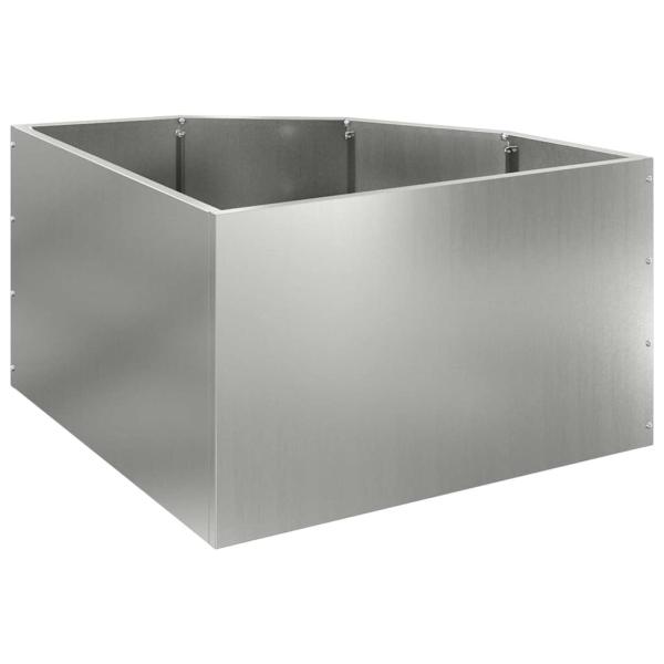 Eckpflanzer Silber 60 x 60 x 35 cm Verzinkter Stahl