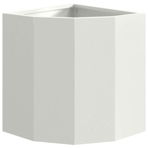 Eckpflanzer Weiß 30 x 30 x 35 cm Stahl