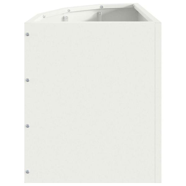 Eckpflanzer Weiß 30 x 30 x 35 cm Stahl