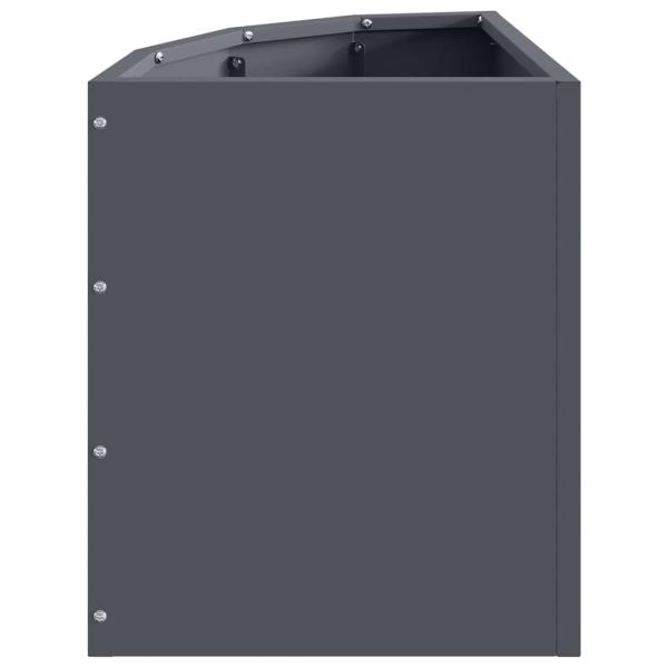 Eckpflanzer Anthrazit 30 x 30 x 35 cm Stahl