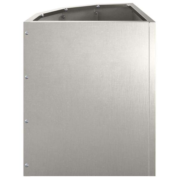 Eckpflanzer Silber 30 x 30 x 35 cm Edelstahl