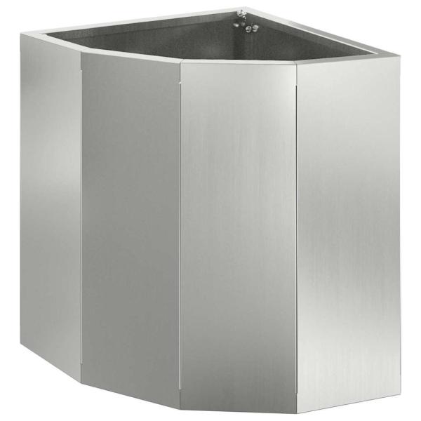 Eckpflanzer Silber 30 x 30 x 35 cm Verzinkter Stahl