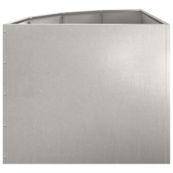 Eckpflanzer Silber 60 x 60 x 50 cm Edelstahl