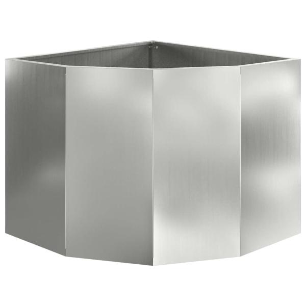 Eckpflanzer Silber 60 x 60 x 50 cm Verzinkter Stahl