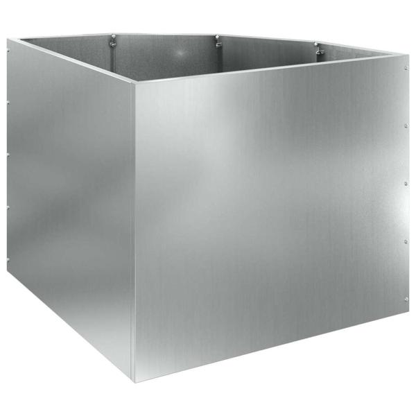 Eckpflanzer Silber 60 x 60 x 50 cm Verzinkter Stahl