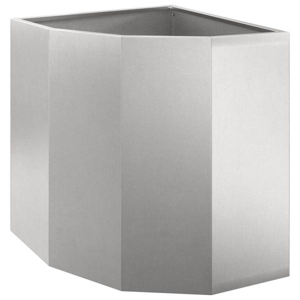 Eckpflanzer Silber 45 x 45 x 50 cm Edelstahl