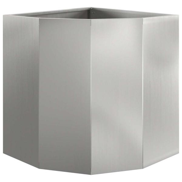 Eckpflanzer Silber 45 x 45 x 50 cm Verzinkter Stahl