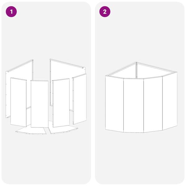 Eckpflanzer Silber 45 x 45 x 50 cm Verzinkter Stahl