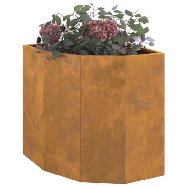 Eckpflanzer Rostig 45 x 45 x 50 cm Wetterfeststahl