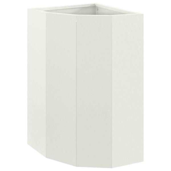 Eckpflanzer Weiß 30 x 30 x 50 cm Stahl