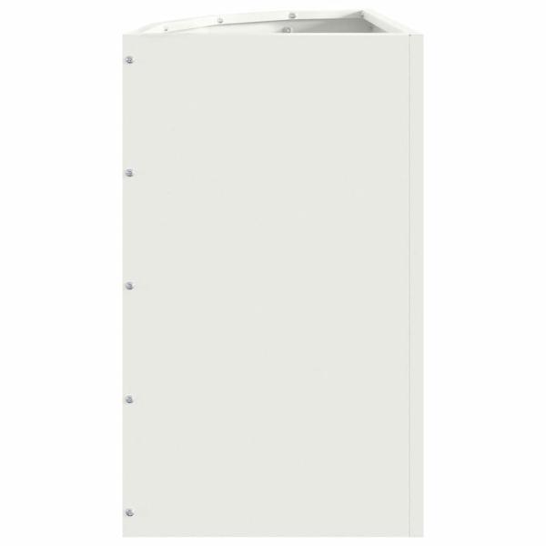 Eckpflanzer Weiß 30 x 30 x 50 cm Stahl