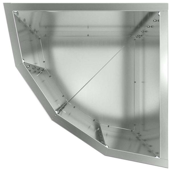 Eckpflanzer Silber 30 x 30 x 50 cm Verzinkter Stahl