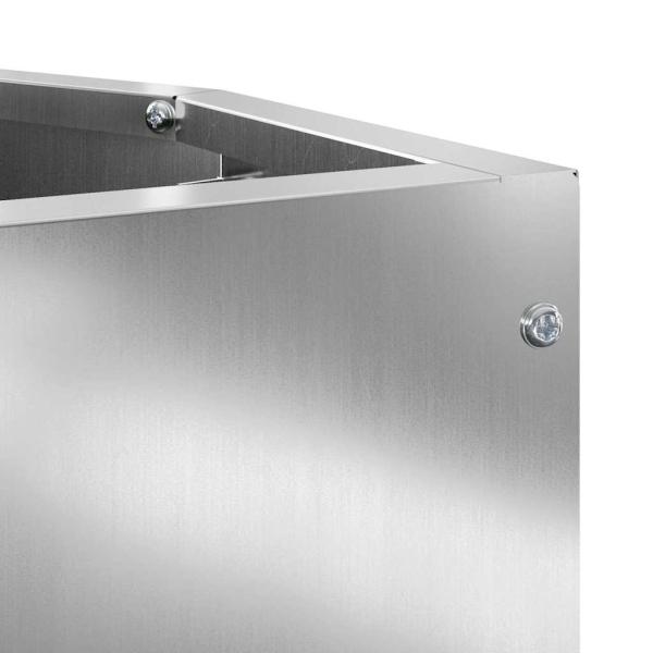 Eckpflanzer Silber 30 x 30 x 50 cm Verzinkter Stahl