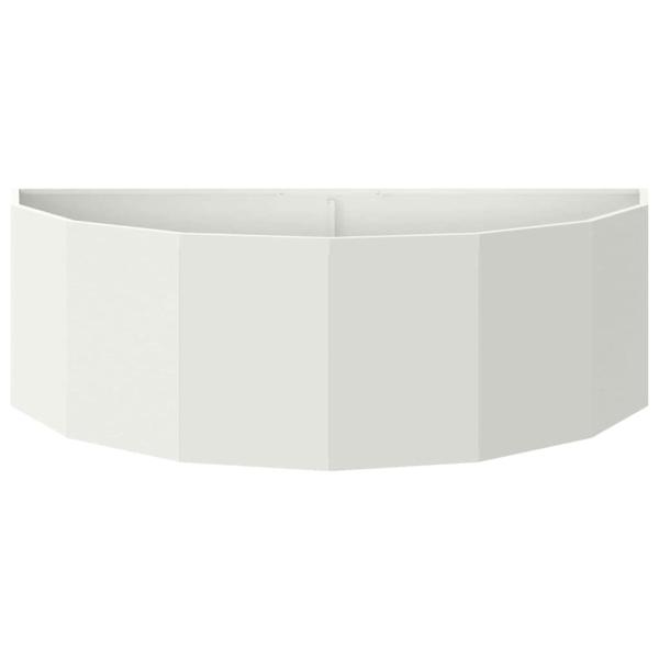 Pflanzkübel Weiß 120 x 60 x 35 cm Stahl