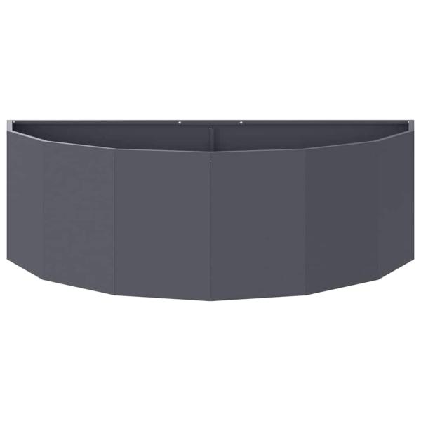 Pflanzkübel Anthrazit 120 x 60 x 35 cm Stahl