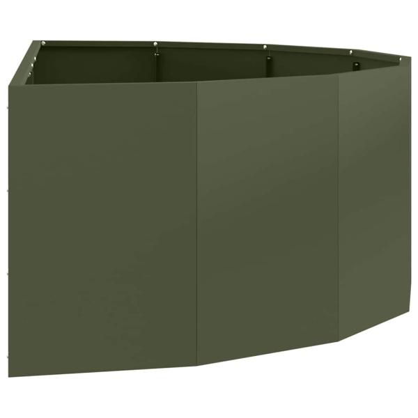 Pflanzkübel Olive Grün 120 x 60 x 35 cm Stahl