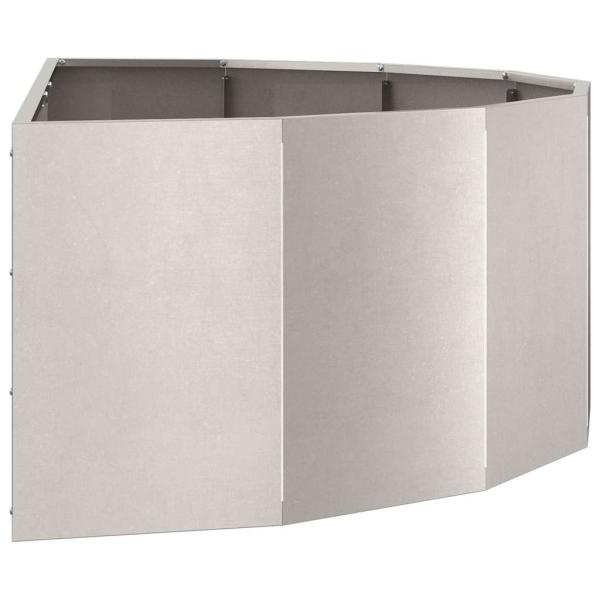 Pflanzkübel Silber 120 x 60 x 35 cm Edelstahl