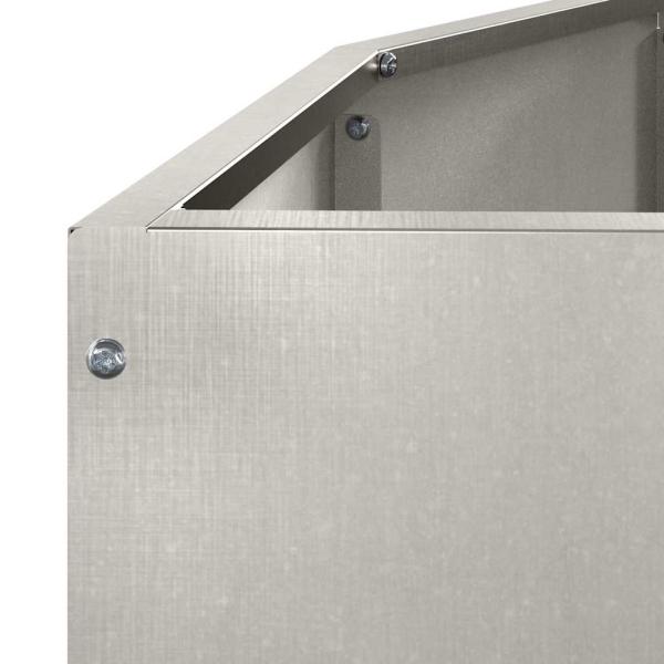 Pflanzkübel Silber 120 x 60 x 35 cm Edelstahl