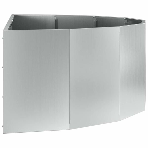 Pflanzkübel Silber 120 x 60 x 35 cm Verzinkter Stahl