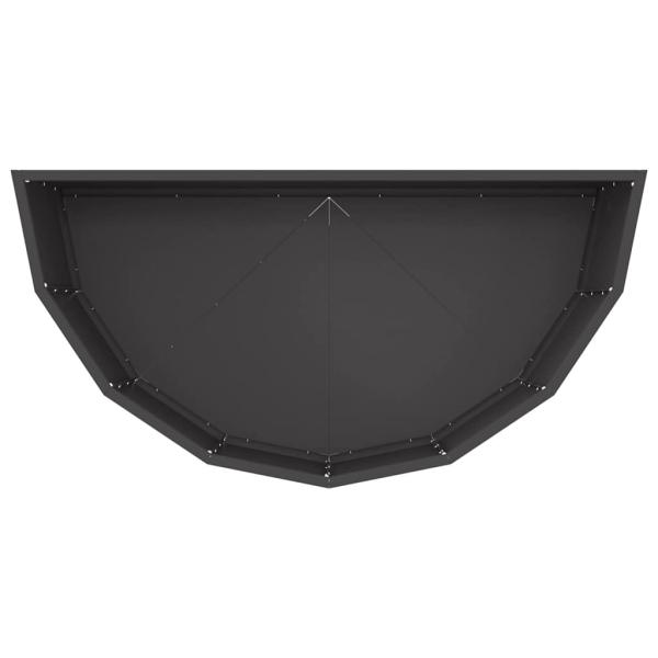 Pflanzkübel Schwarz 90 x 45 x 35 cm Stahl