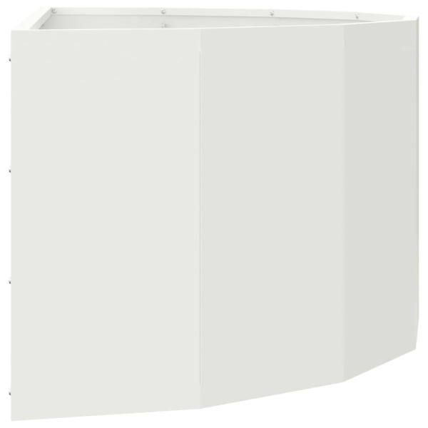 Pflanzkübel Weiß 90 x 45 x 35 cm Stahl