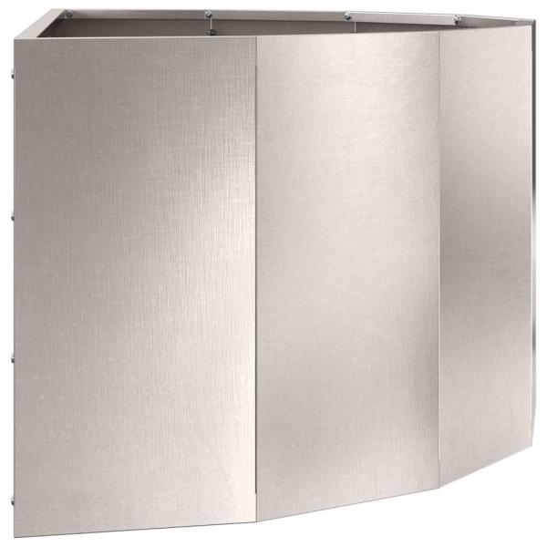 Pflanzkübel Silber 90 x 45 x 35 cm Edelstahl