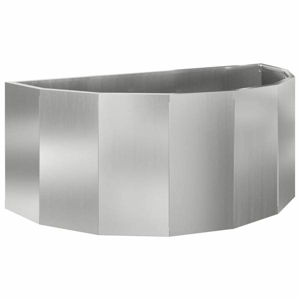 Pflanzkübel Silber 90 x 45 x 35 cm Verzinkter Stahl