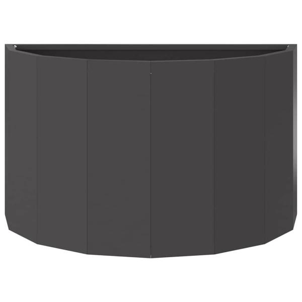 Pflanzkübel Schwarz 60 x 30 x 35 cm Stahl