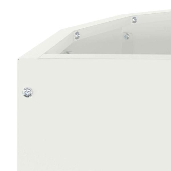 Pflanzkübel Weiß 60 x 30 x 35 cm Stahl