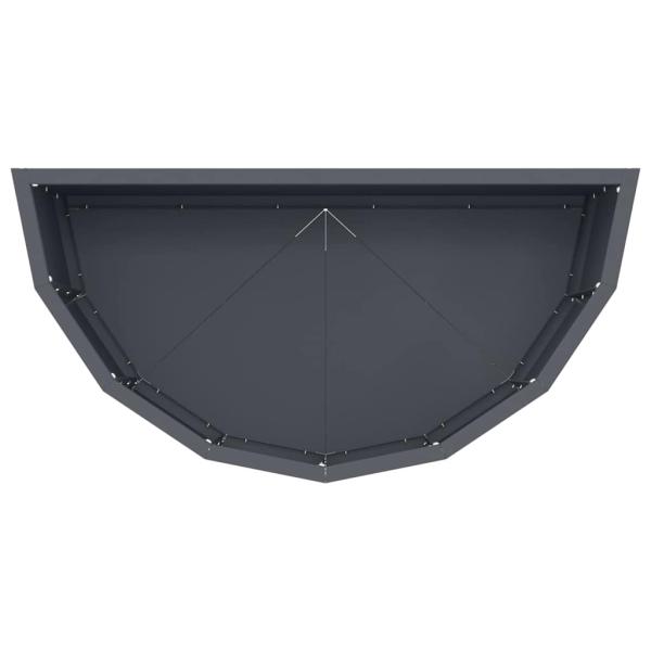 Pflanzkübel Anthrazit 60 x 30 x 35 cm Stahl