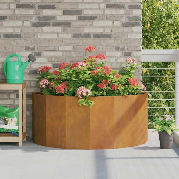 ARDEBO.de - Pflanzkübel Rostig 120 x 60 x 50 cm Wetterfeststahl