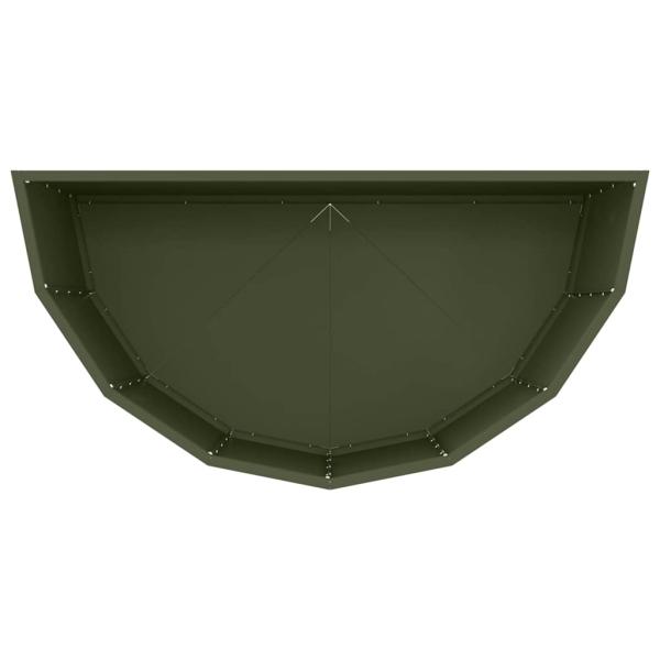 Pflanzkübel Olive Grün 90 x 45 x 50 cm Stahl