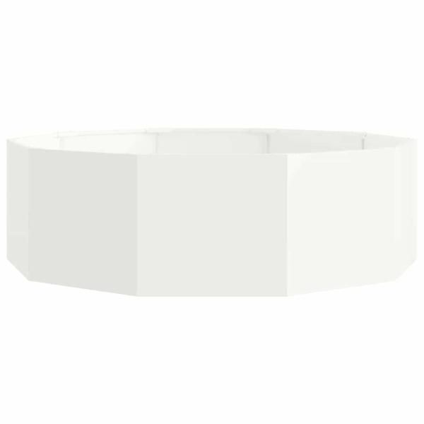 Pflanzkübel Weiß 120 x 120 x 35 cm Stahl